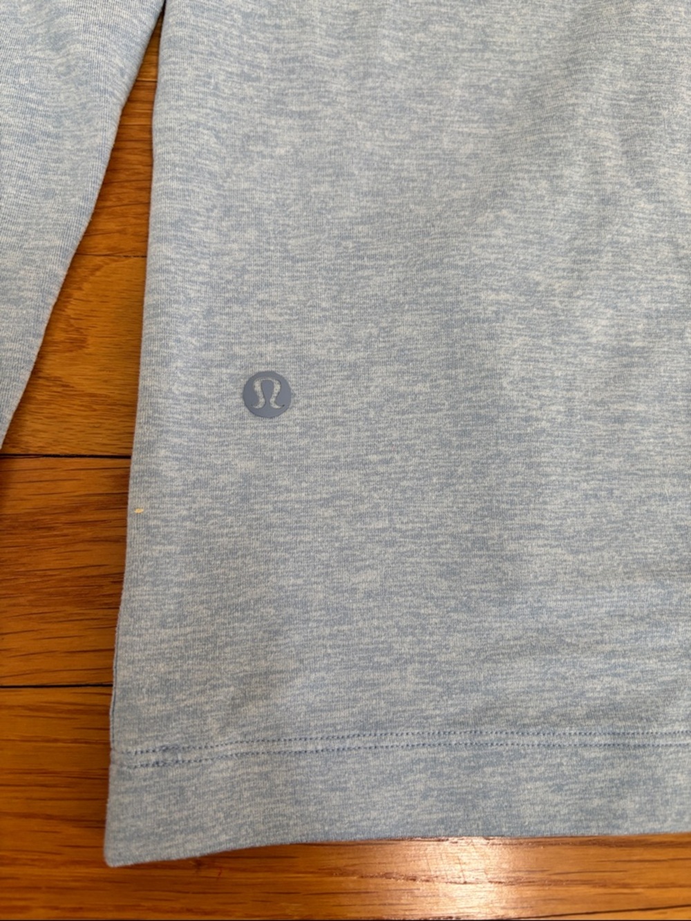 Men’s Lululemon Soft Jersey Hoodie Pullover Shirt Heathered Blue Size Large - Picture 5 of 8
